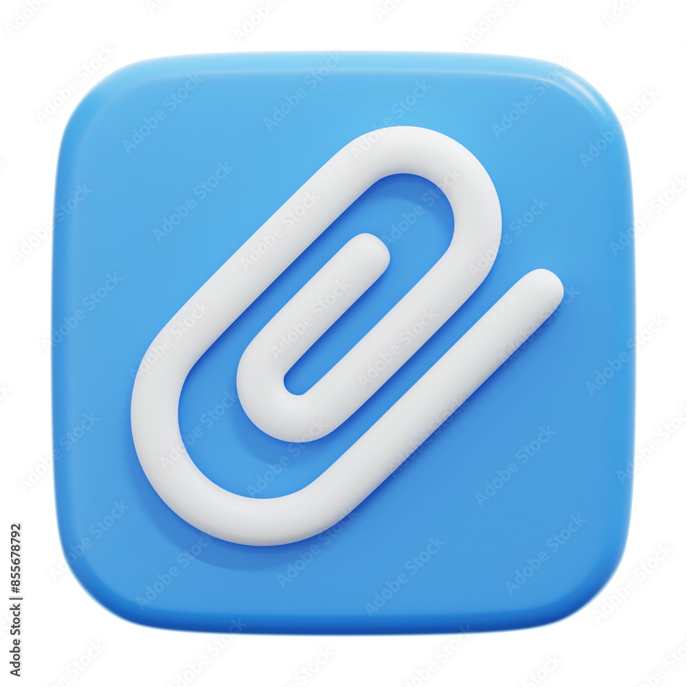 ATTACH 3D ICON ILLUSTRATION ATTACH 3D ICON ILLUSTRATION