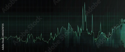 Line graph displaying a stable and steady rise in stock prices.
