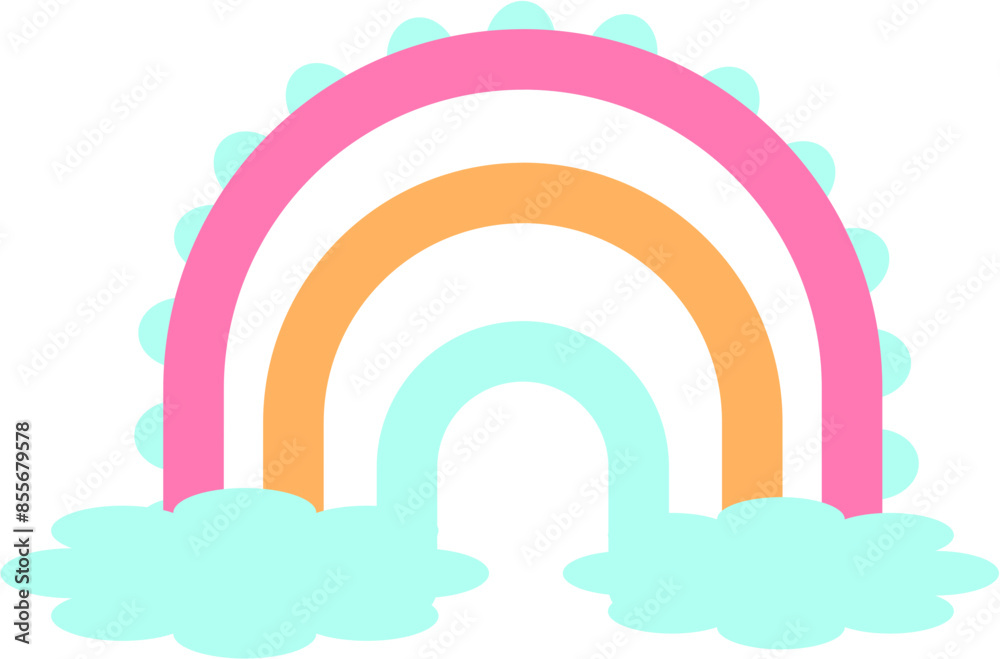 Fototapeta premium Colorful rainbow element background.