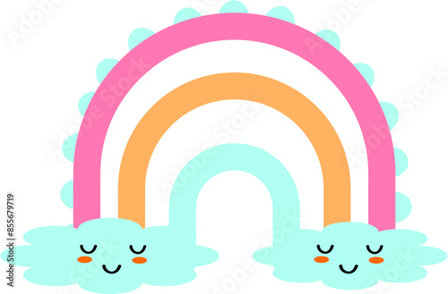 Colorful rainbow element background.