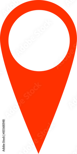Map pointer with pin icon.