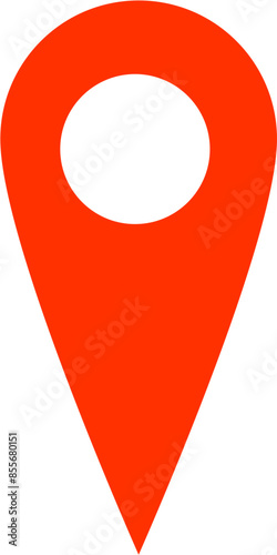 Map pointer with pin icon.