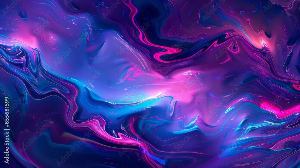 Dynamic abstract fluid art with vibrant neon colors, blending shades of blue, purple, and pink, creating a mesmerizing visual. Dynamic abstract fluid art with vibrant neon colors, blending shades of blue, purple, and pink, creating a mesmerizing visual.