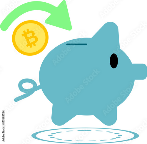 piggy bank and money