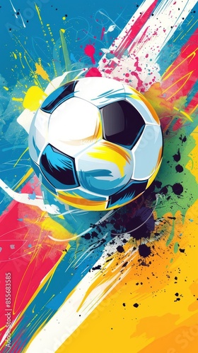 football poster design with flat design illustration photo