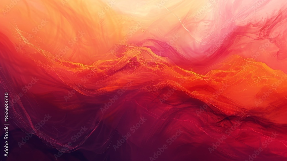 Obraz premium Red abstract background with waves 