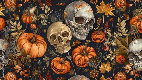 Halloween pattern wallpaper © pixelwallpaper