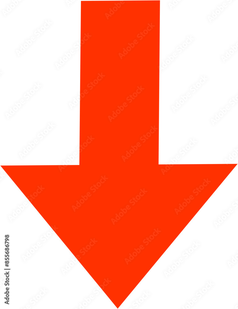 Red arrow on white background.