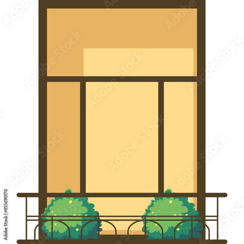 Flat Window Illustration