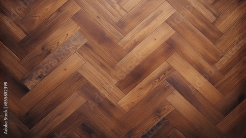 Natural wood texture. Luxury Herringbone Parquet Flooring. Harwood surface. Wooden laminate background © sungedi