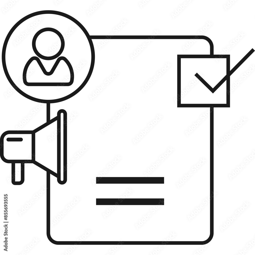 Job Hiring Line Icon Job Hiring Line Icon