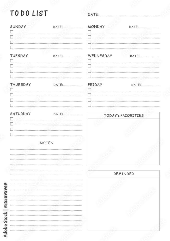 Study Planning Pages, Planner Sheets, Experience the efficiency and structure that the Study Planning Pages Collection brings to your academic life, Responsive with standard paper sizes A5, A4, A3,