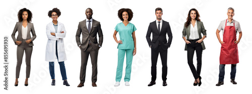 Adult, full body, people png element set on transparent background