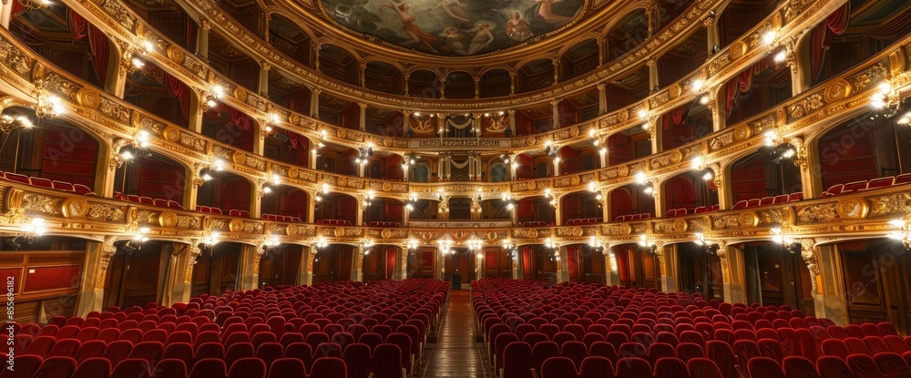 Fototapeta premium A Teacher In An Opera House, Exploring The History And Intricacies Of Musical Performance