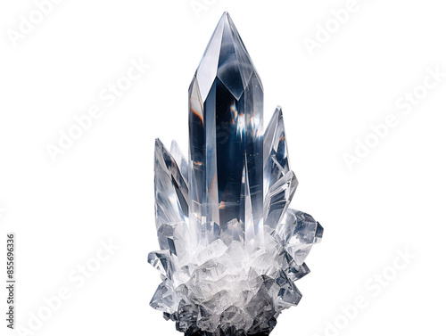 a crystal with a white background