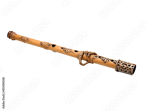 a wooden flute with a handle