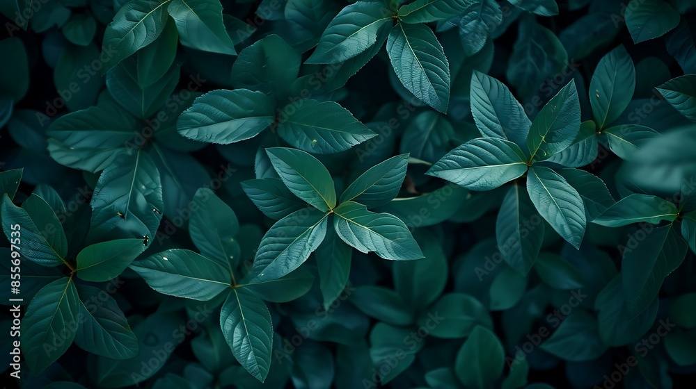 A close up of a dark green leaf A close up of a dark green leaf