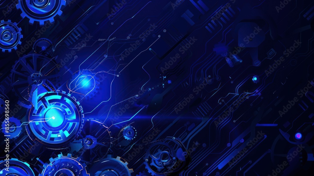 Electronic circuit board. Technology Concept ,Microchip CPU Processor Circuit Board. Digital Line Electronic circuit board. Technology Concept ,Microchip CPU Processor Circuit Board. Digital Line