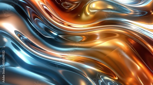 A colorful, shiny, and shiny piece of artwork with a blue and orange swirl