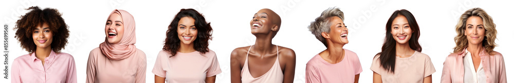 Diverse women png element set on transparent background Diverse women png element set on transparent background