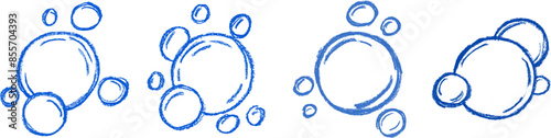 Soap Bubbles Crayon Chalk Drawing