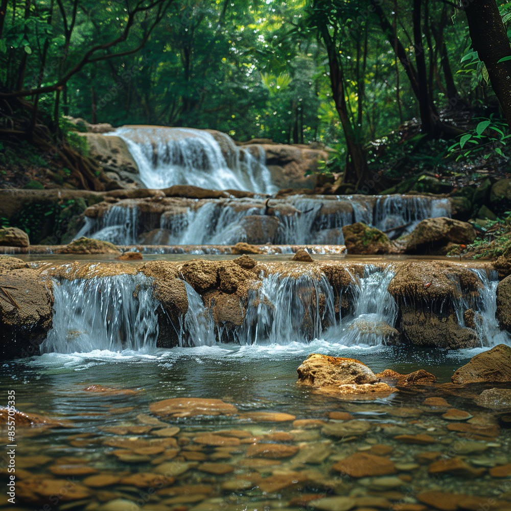 Obraz premium waterfall in the forest