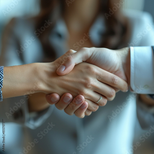 Wallpaper Mural Business people shaking hands after a successful negotiation3 Torontodigital.ca