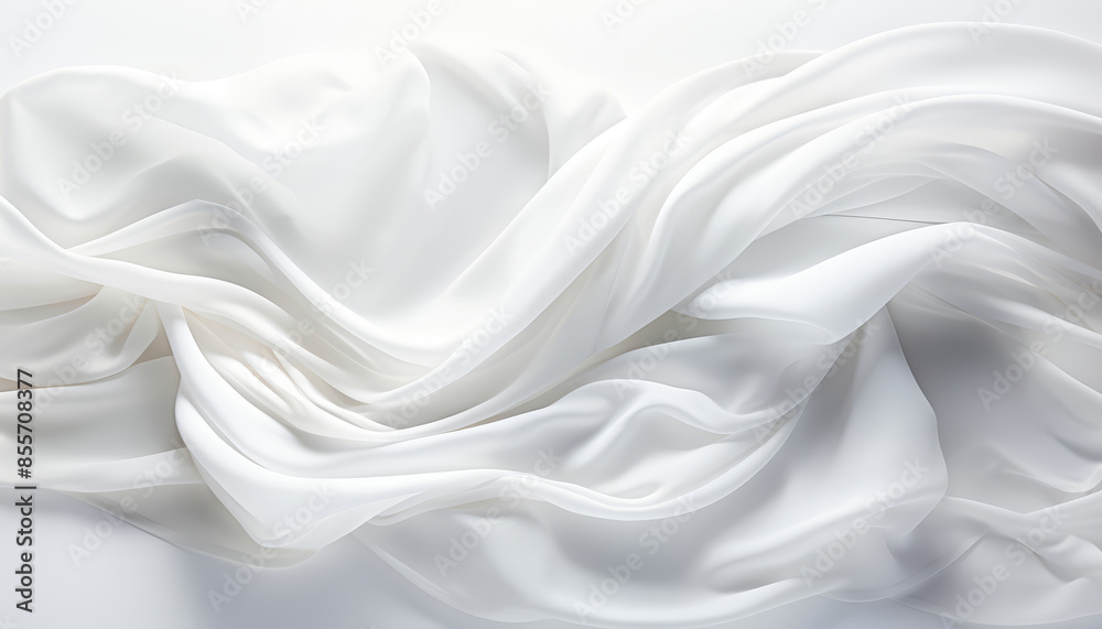 Obraz premium white silk or satin fabric waving