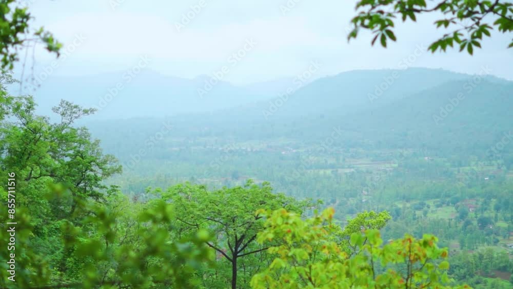 Vid o Stock Landscape Shot Of The Green Hills Of The Sahyadri Ranges vid-o-stock-landscape-shot-of-the-green-hills-of-the-sahyadri-ranges