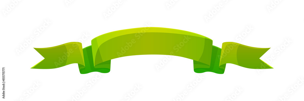 Green ribbon on transparent background Green ribbon on transparent background