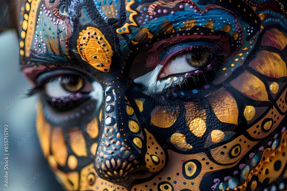 portrait of a person with intricate face paint By Generated AI portrait of a person with intricate face paint By Generated AI