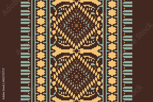 Carpet pattern Persian. Geometric ethnic oriental seamless pattern traditional Design for background. african pattern. rug , tile , wallpaper , Vector illustration. American