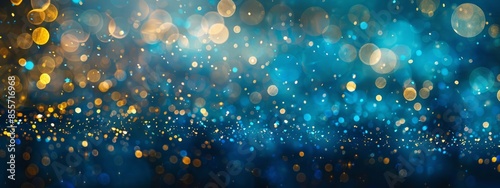 background of yellow and blue bokeh