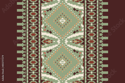 Carpet pattern Persian. Geometric ethnic oriental seamless pattern traditional Design for background. african pattern. rug , tile , wallpaper , Vector illustration. American