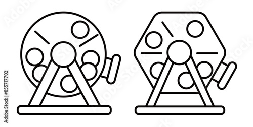 Editable Vector Icon Set: Lottery Draw, Prize Money, Victory