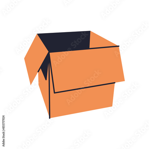 Cardboard box, packed cargo, pile of boxes, goods, parcels pile, many carton packages heap, carton boxes, goods packaged for warehouse storage, cargo shipping or delivery flat vector illustration.
