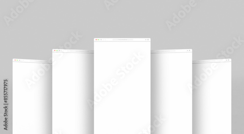 Photography White browser screen for website mockup