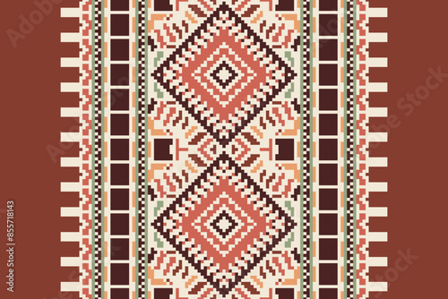 Carpet pattern Persian. Geometric ethnic oriental seamless pattern traditional Design for background. african pattern. rug , tile , wallpaper , Vector illustration. American