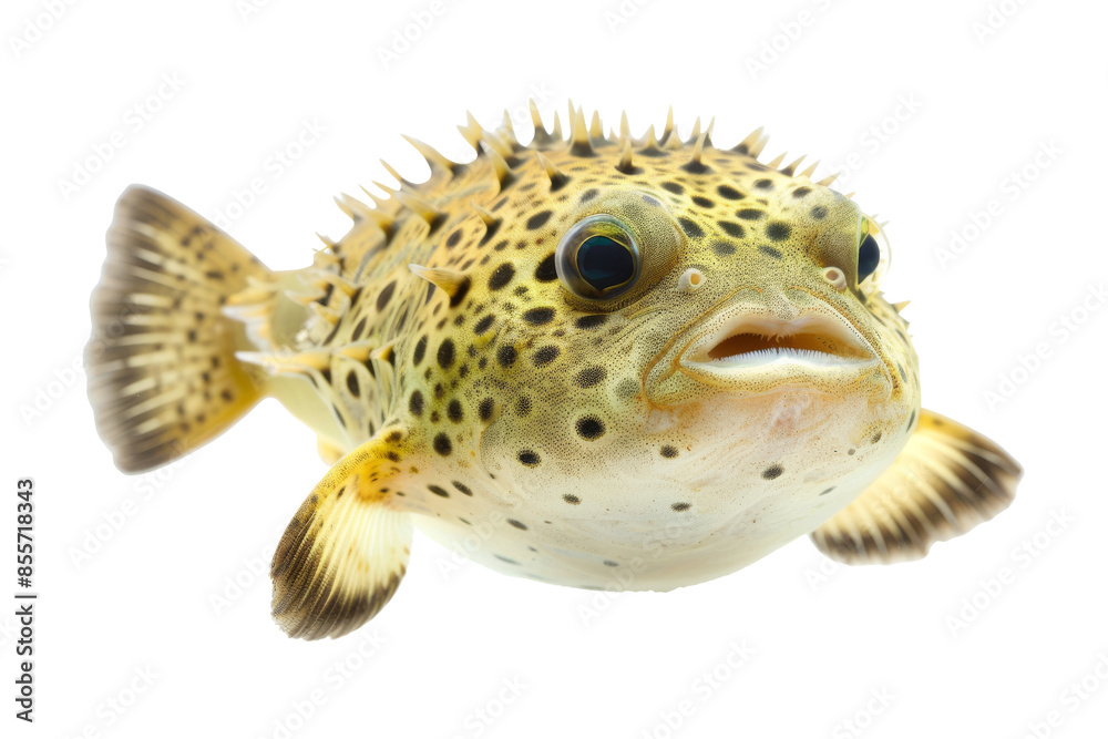 Spiny Pufferfish with Open Mouth Spiny Pufferfish with Open Mouth
