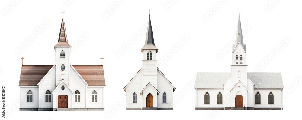Church illustration set Church illustration set