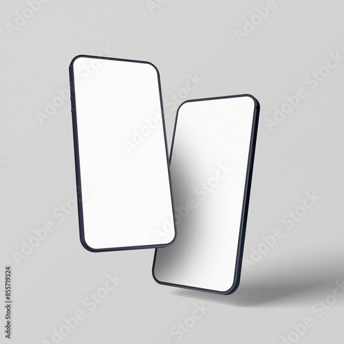 Mobile blank white screen for mockup