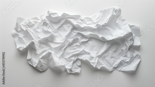 Wallpaper Mural Crumpled white paper on a white surface Torontodigital.ca
