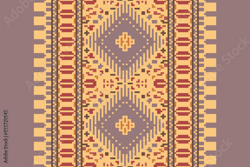 Carpet pattern Persian. Geometric ethnic oriental seamless pattern traditional Design for background. african pattern. rug , tile , wallpaper , Vector illustration. American
