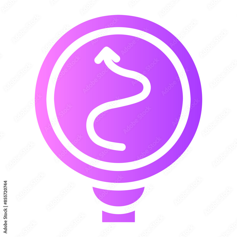 zig zag Gradient icon