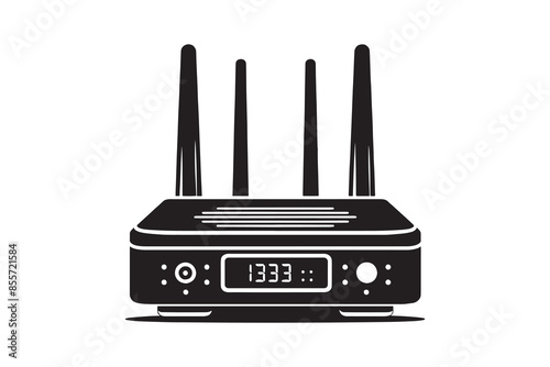 Wifi Router Icon vector silhouette Illustration artwork