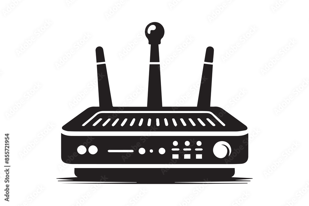 Obraz premium Wifi Router Icon vector silhouette Illustration artwork