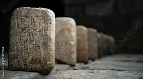 ancient egyptian hieroglyphic stone tablets