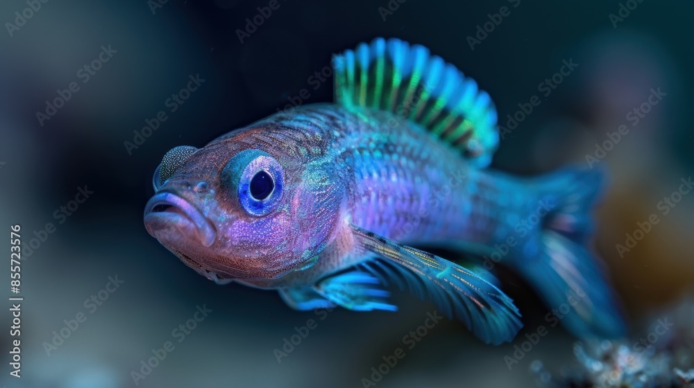 Fototapeta premium Vibrant Tropical Fish in Underwater Scene