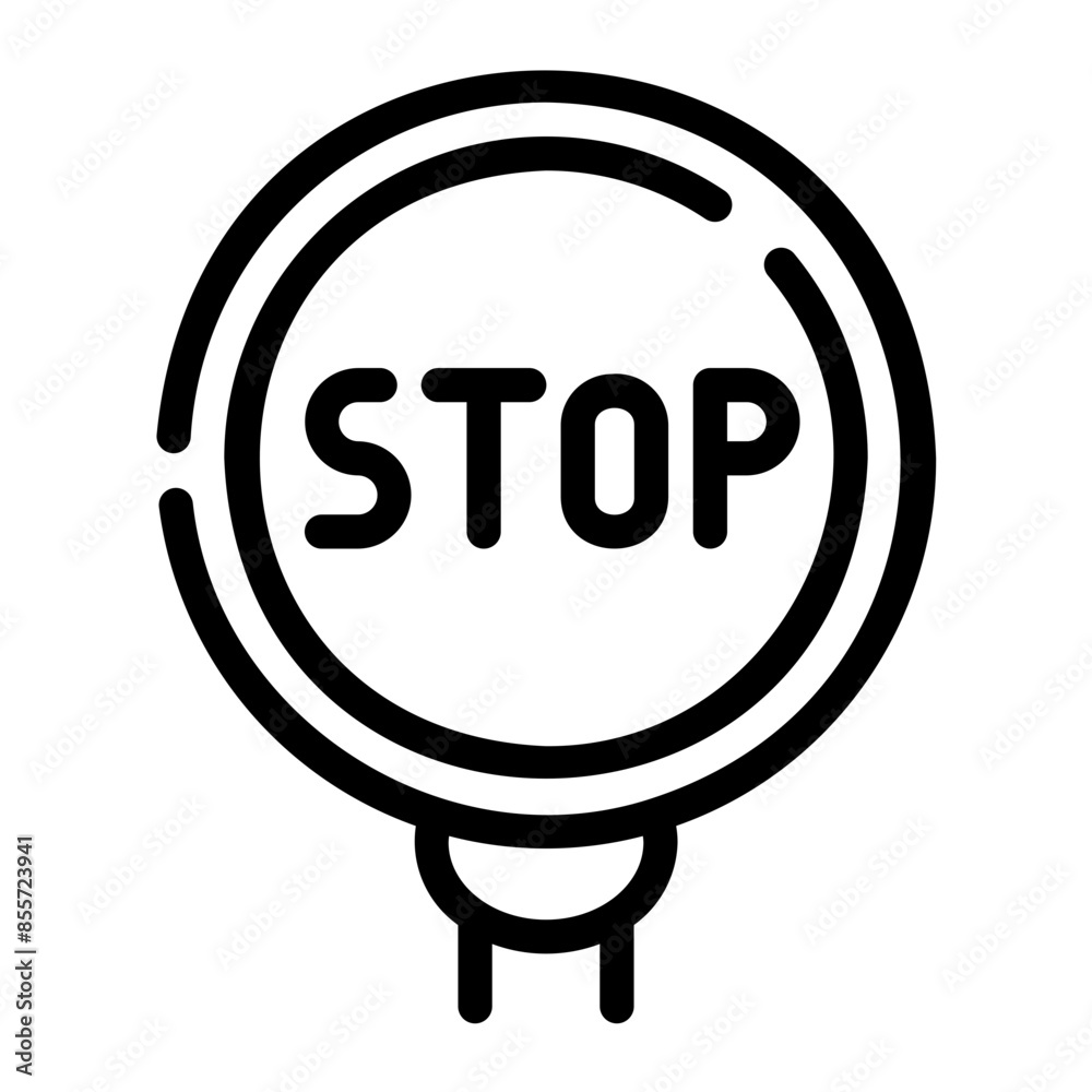 stop Line Icon