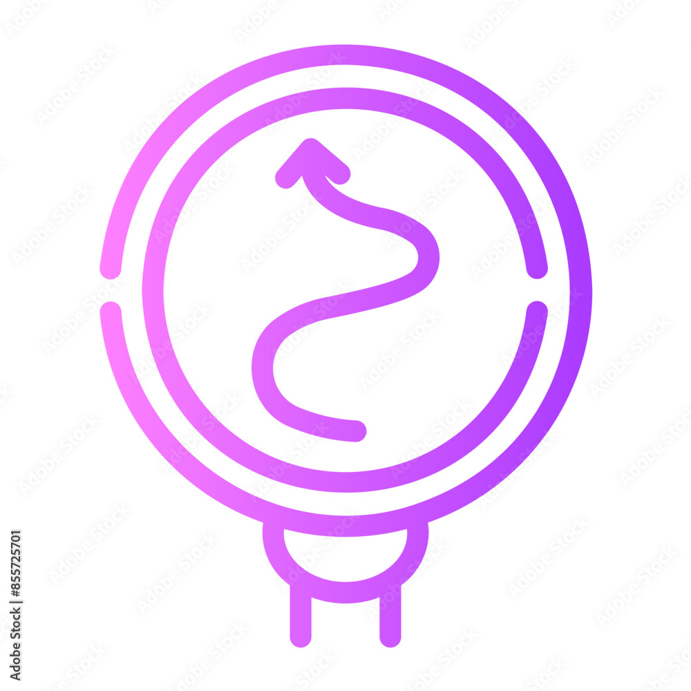 zig zag Line Gradient Icon zig zag Line Gradient Icon